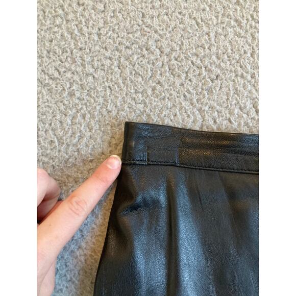 Lucia Marino Leather Skirt XS Small Made In Italy Pencil Knee Old Money Luxury - Picture 6 of 12